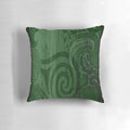 Beautifully crafted Maori-inspired pillow with intricate ta moko design