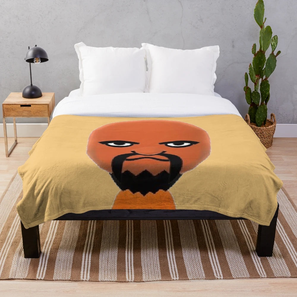 Matt Mii inspired plush blanket with Mii character design
