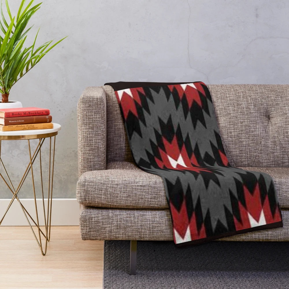 Cozy native american style plush blanket