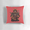 Stunning red and black samurai warrior pillow with a striking sword design, perfect for creating a serene sleep environment.