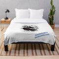 Cozy plush blanket with spoon carving inspired design