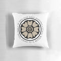 A white lotus tile-inspired throw pillow for Avatar: The Last Airbender fans