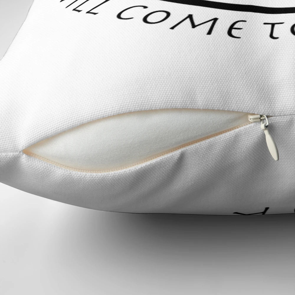 A white lotus tile-inspired throw pillow for Avatar: The Last Airbender fans