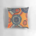 Vibrant aboriginal dot art pillow featuring a river miles design by Australian artist Melody Chime