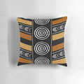 Decorative pillow featuring a vibrant African mud cloth design
