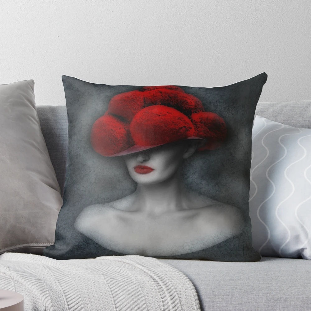 Handmade black forest-inspired premium pillow with traditional motifs