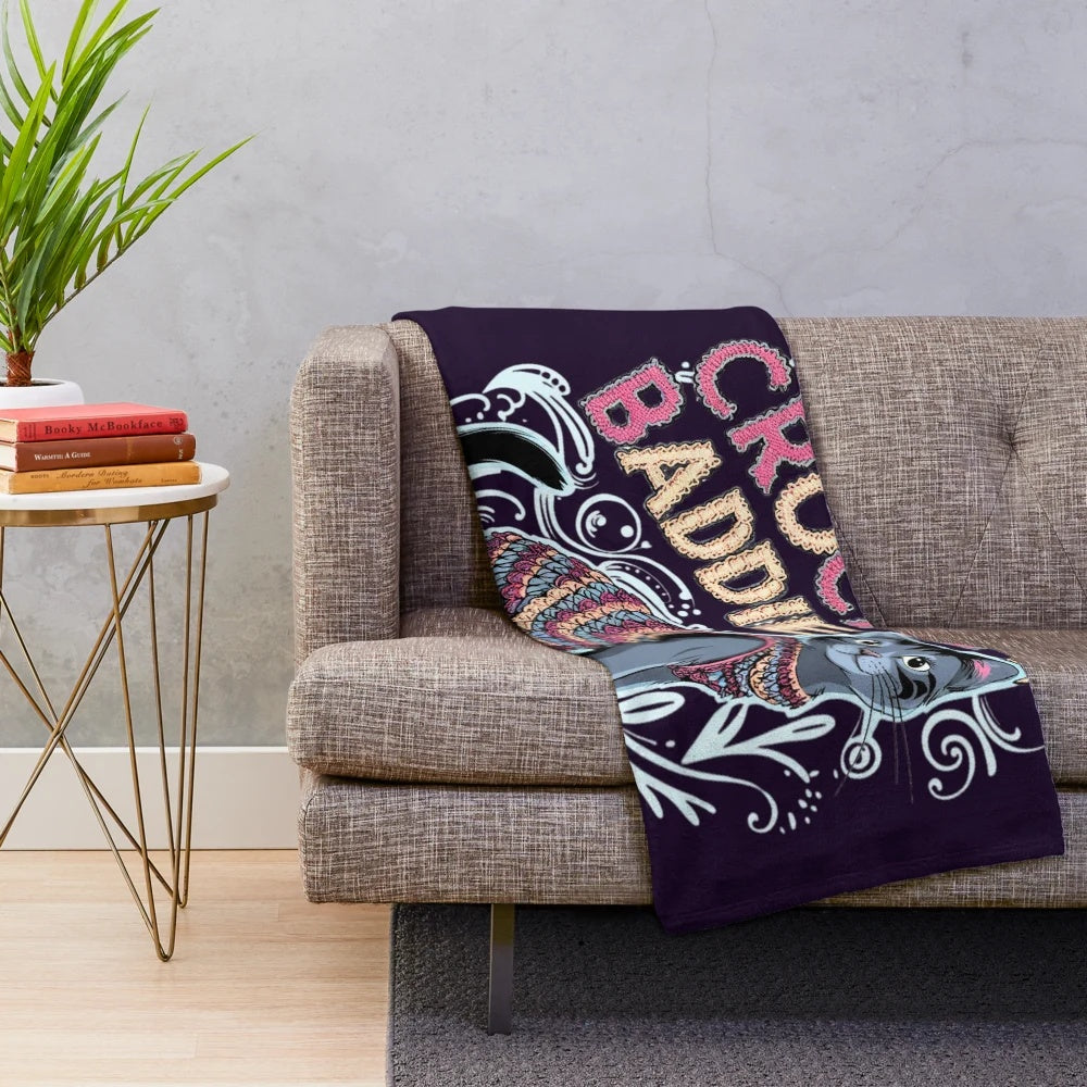 Crochet plush blanket in a soft, cozy design