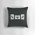 Handmade crow art lino print in black and white, featuring a mystical crow silhouette design.