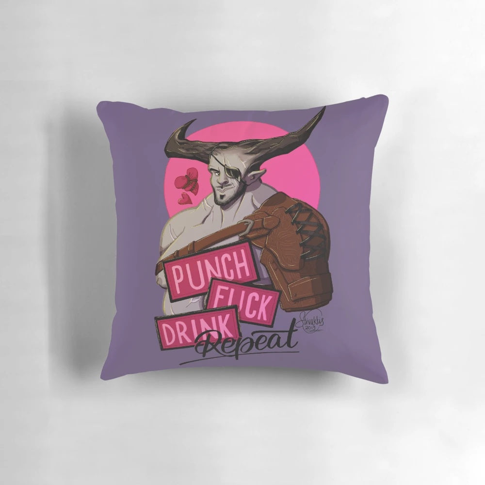 Plush dragon age inquisition iron bull pillow with custom design