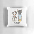 Handmade Fantastic Mr. Fox inspired pillow featuring characters Ash and Kristofferson