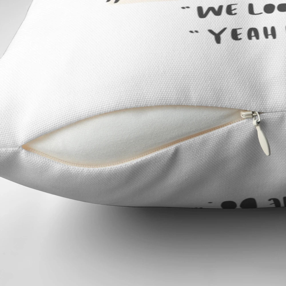 Handmade Fantastic Mr. Fox inspired pillow featuring characters Ash and Kristofferson