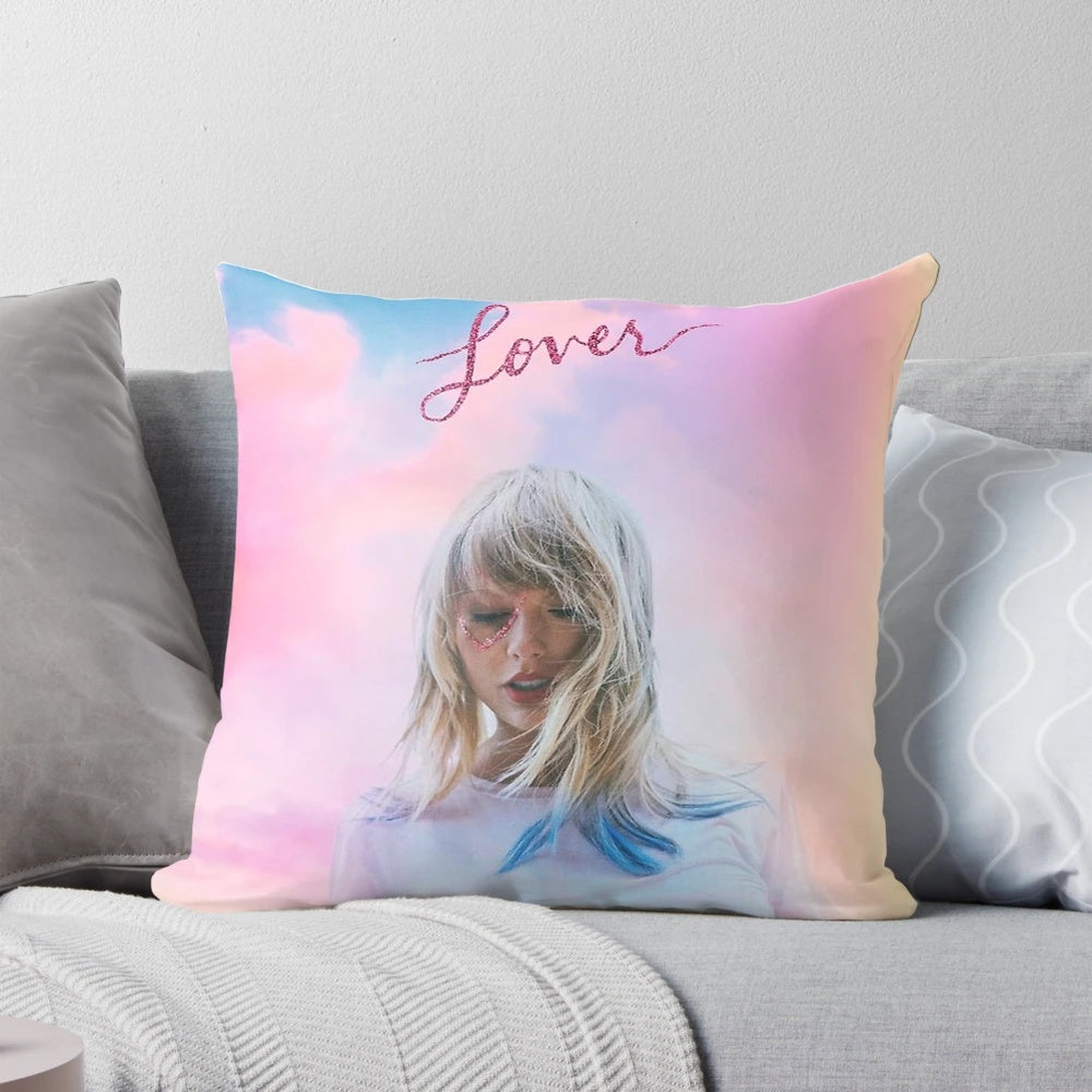 Handmade folk-inspired decorative pillow with floral design