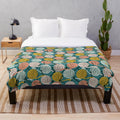 Knitted plush blanket for home decor