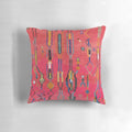 Traditional Moroccan Berber carpet pattern printed on a throw pillow for boho home decor