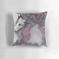 Muted purple marble texture decorative pillow with handmade design