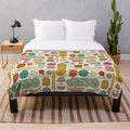 Handmade plush blanket in various colors and textures
