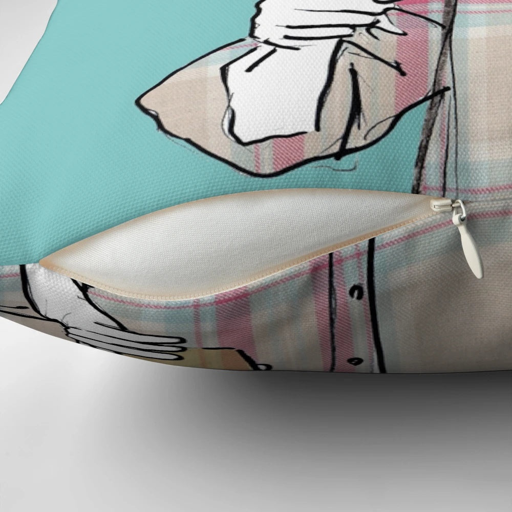 Handmade sewing pillow with southern charm and reality TV-inspired design