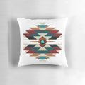 Handmade southwestern style decorative pillow with a sunburst beadwork design