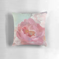 Handpainted peony pillow with vibrant floral artwork