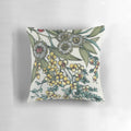 Retro-style handpainted pillow featuring a vibrant array of Australian native flowers and foliage
