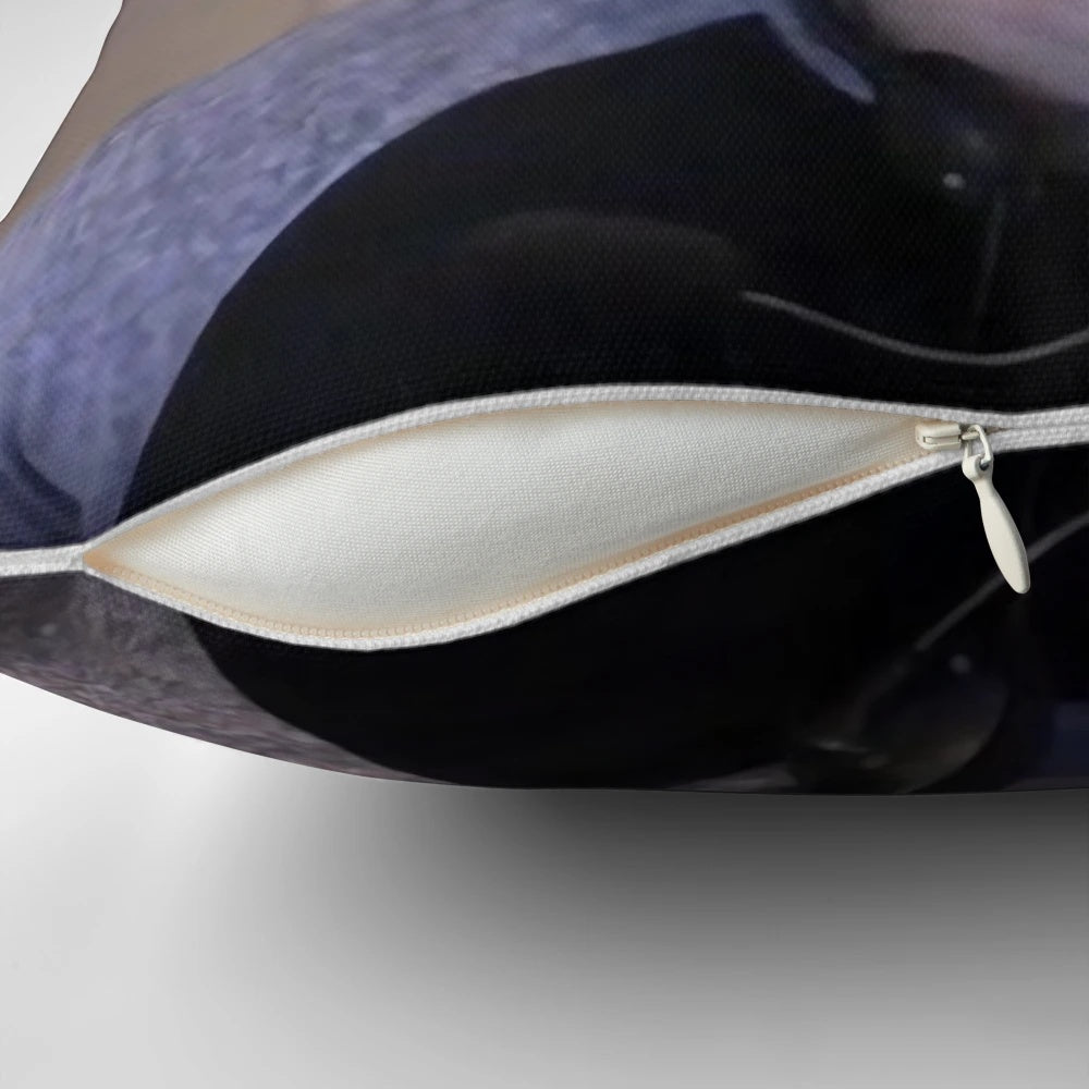 A cozy, high-quality pillow featuring the handsome face of internet personality Jerma.