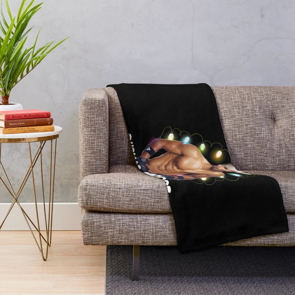 Soft and cozy plush blanket featuring handsome model Shemar Moore