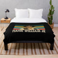 Hank Williams Jr inspired plush blanket featuring graphic design