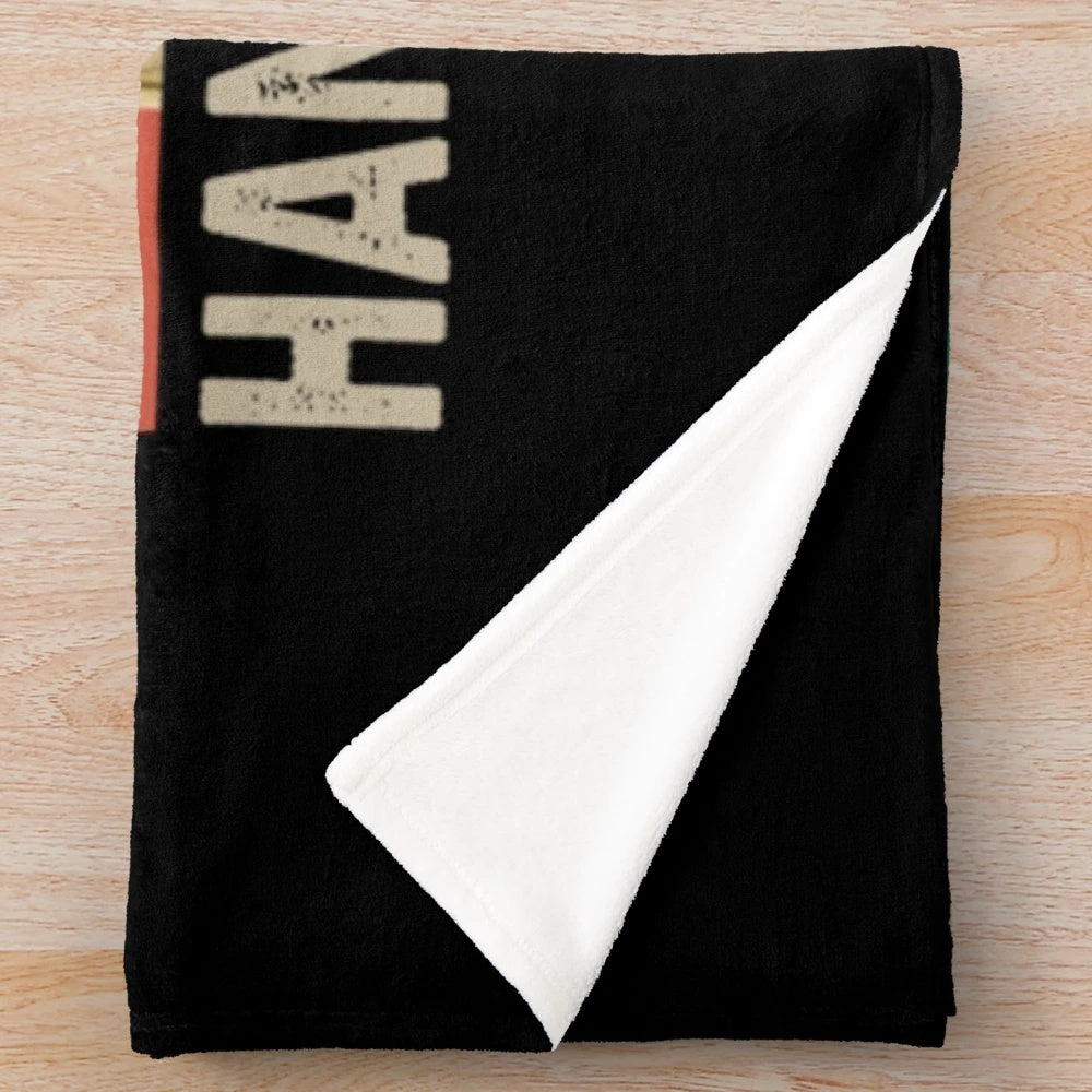 Hank Williams Jr inspired plush blanket featuring graphic design