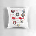 Hannibal Falsettos mashup pillow featuring a redesign of the popular Broadway musicals.
