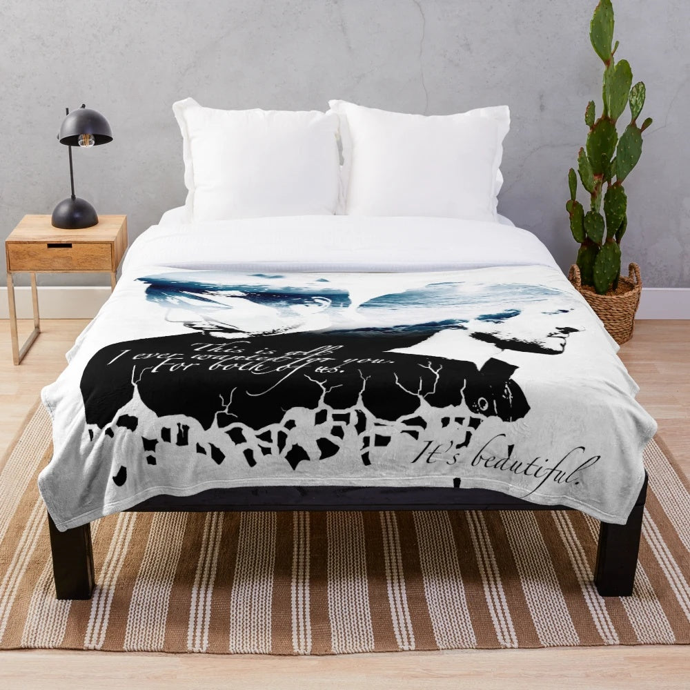 Hannibal plush blanket featuring the characters from the TV series