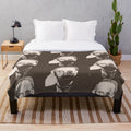 Hannibal Lecter inspired plush blanket from classic horror movies