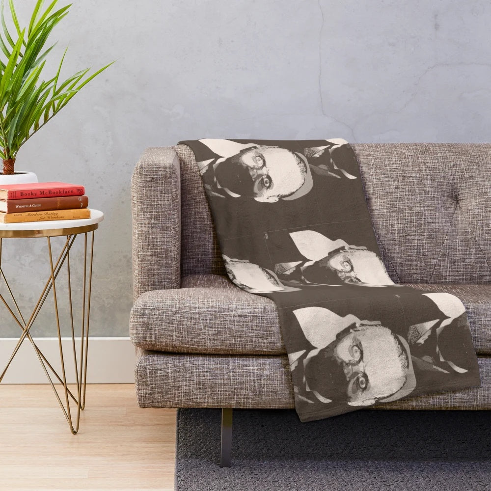 Hannibal Lecter inspired plush blanket from classic horror movies