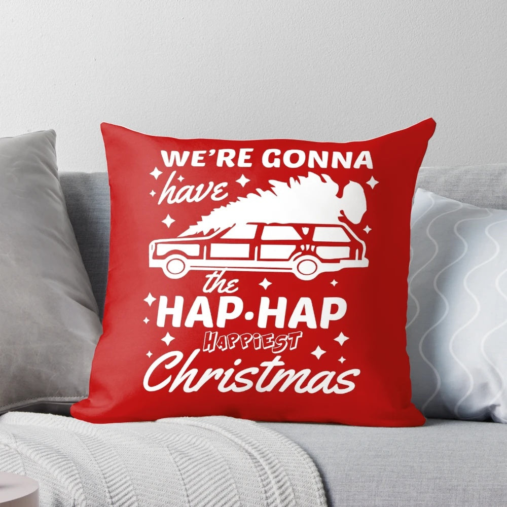 "Cozy Christmas vacation-themed pillow with Clark Griswold quote"