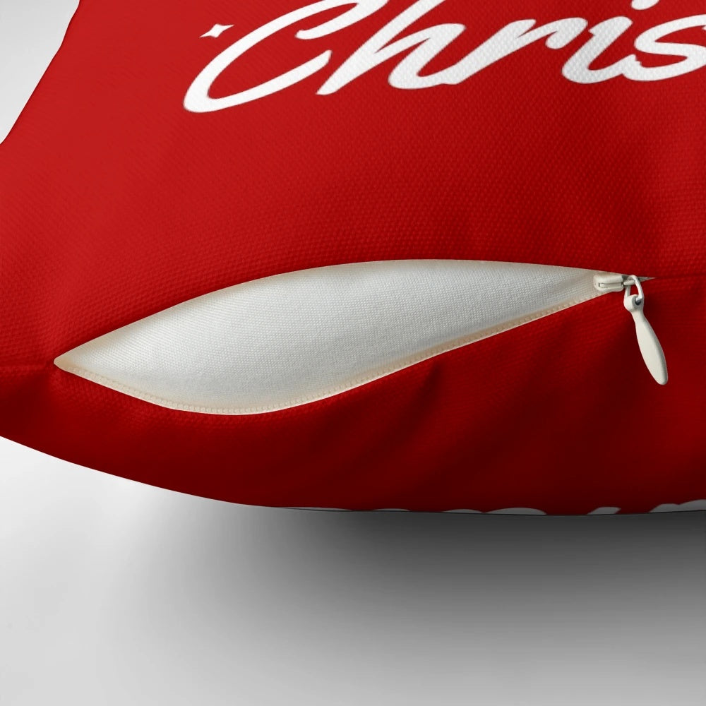 "Cozy Christmas vacation-themed pillow with Clark Griswold quote"