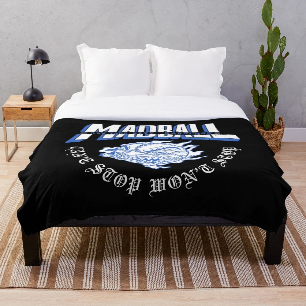 Plush blanket featuring hardcore, punk, and metalcore music designs