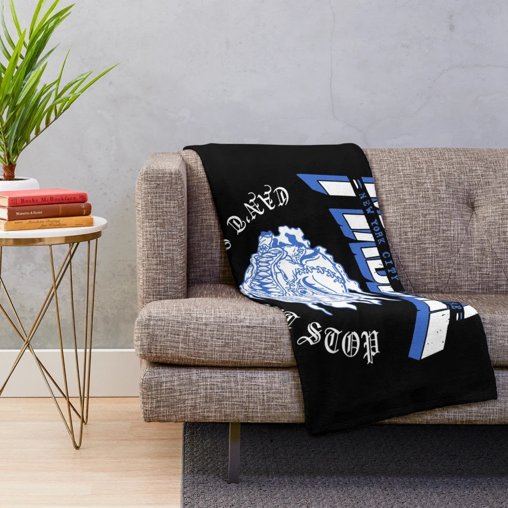 Plush blanket featuring hardcore, punk, and metalcore music designs