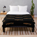 Hardstyle-inspired plush blanket with electronic music design
