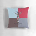 Harlequins rugby-themed decorative pillow with team colors and logo
