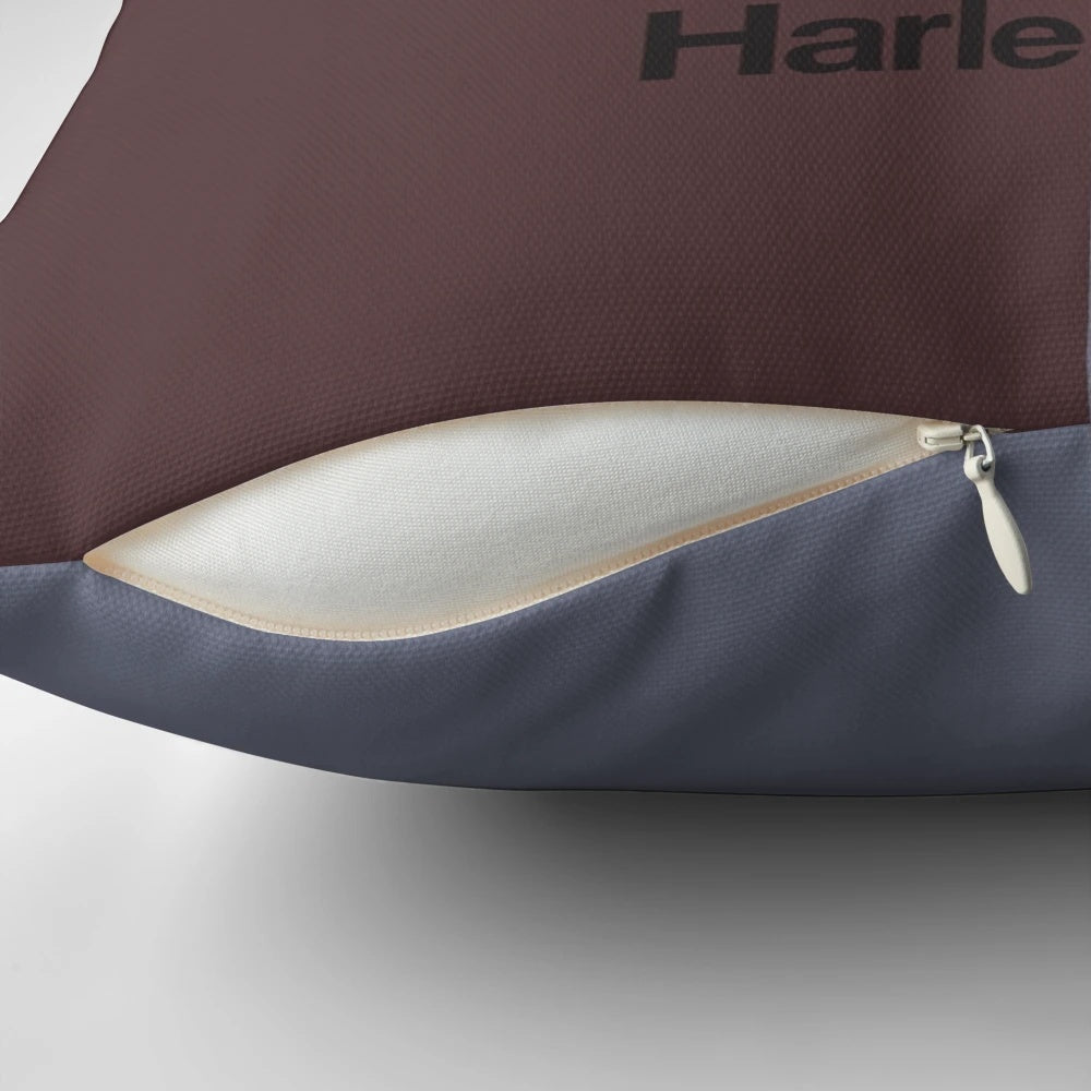 Harlequins rugby-themed decorative pillow with team colors and logo