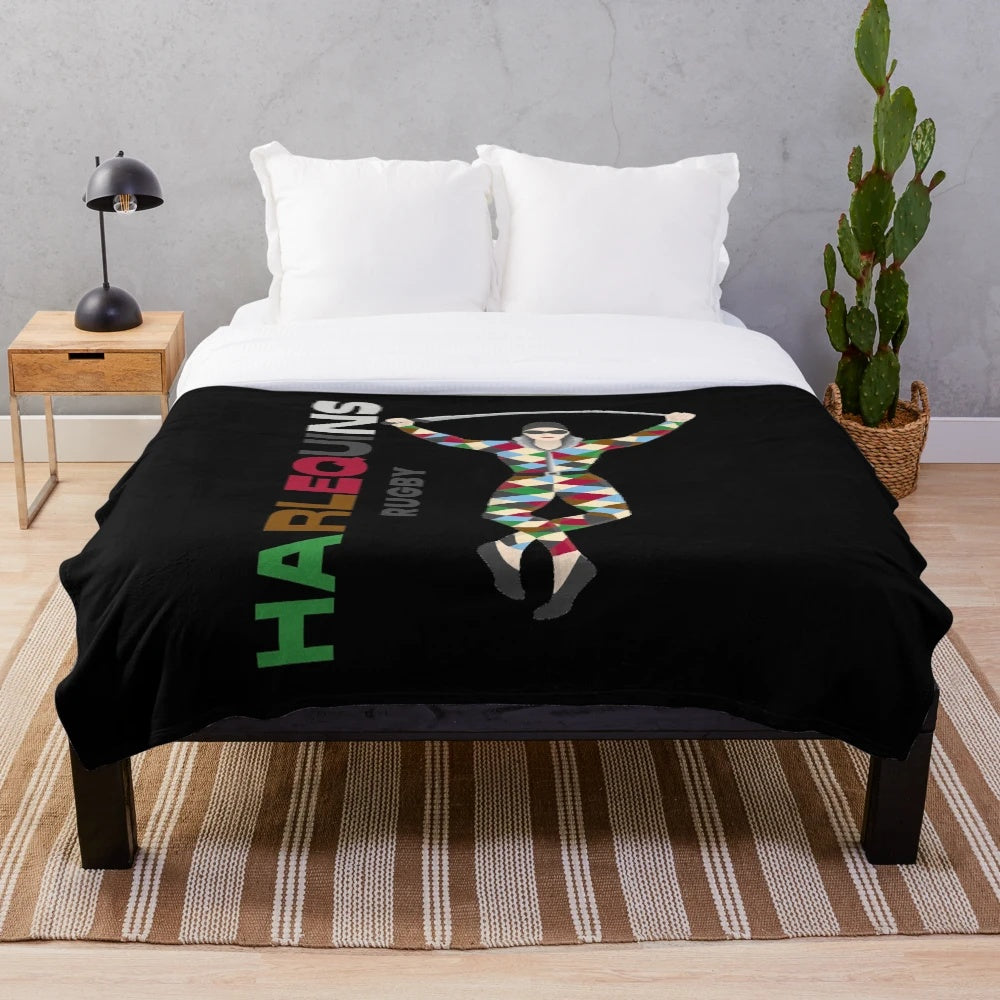 Harlequins rugby plush blanket
