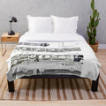 Cozy oboe plush blanket with a music-inspired design