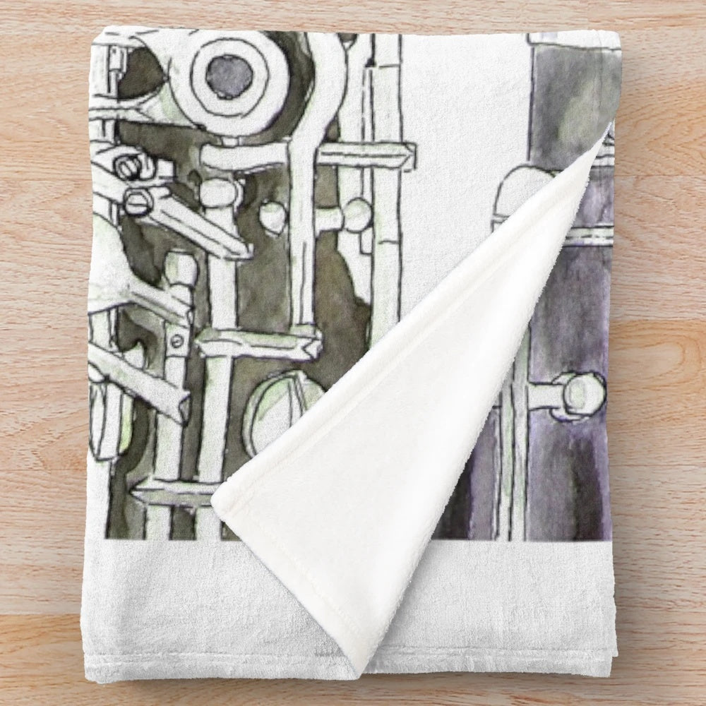 Cozy oboe plush blanket with a music-inspired design
