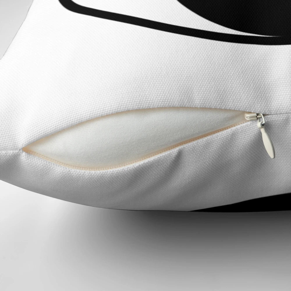 Elegant yin yang symbol pillow for peaceful home decor