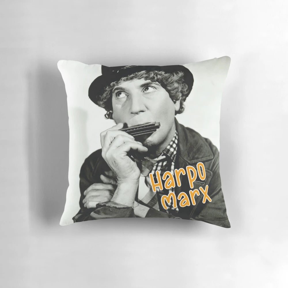 Harpo Marx Pillow - Iconic Comedy Star of The Marx Brothers Memorabilia