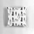 Pillow featuring chilling creatures like Siren Head, Bridge Worm, and Cartoon Cat from the world of urban legends and supernatural horrors.