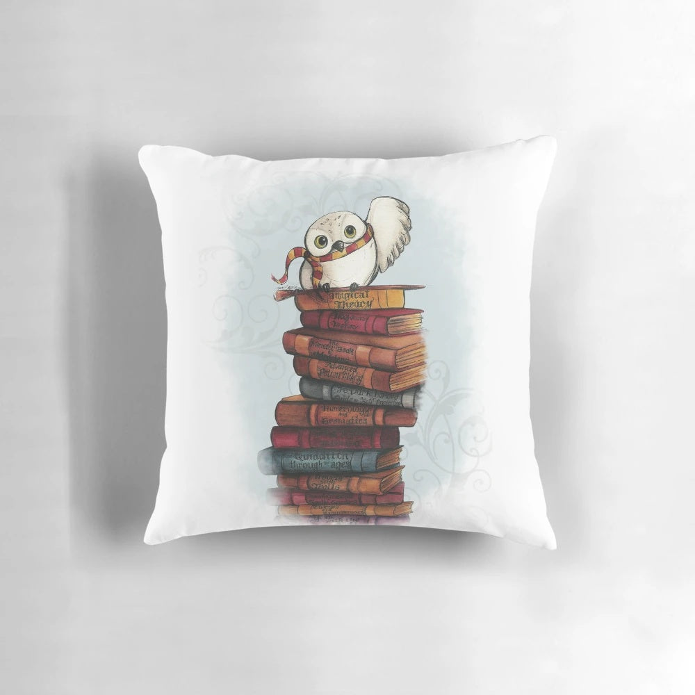 Soft, plush Hedwig owl pillow inspired by the Harry Potter series