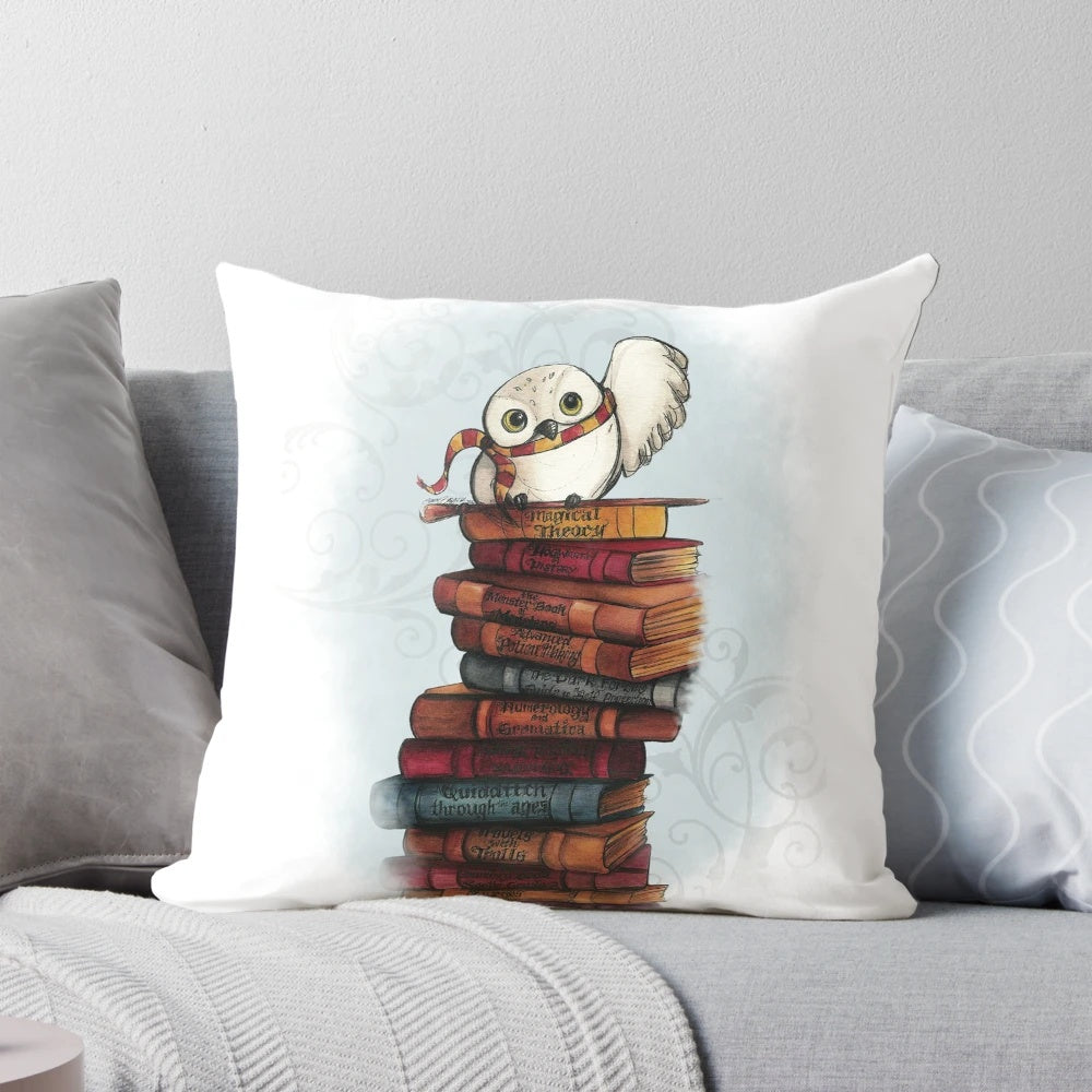 Soft, plush Hedwig owl pillow inspired by the Harry Potter series