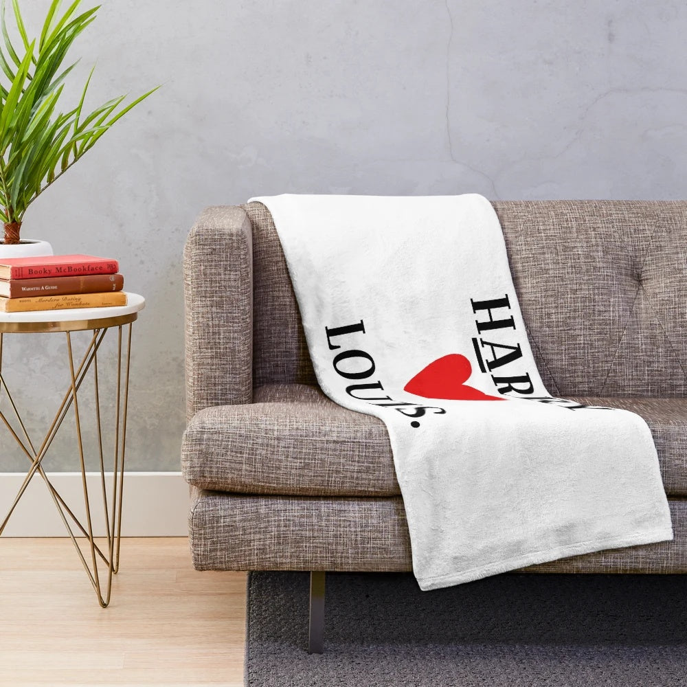 harry styles one direction larry stylinson plush blanket