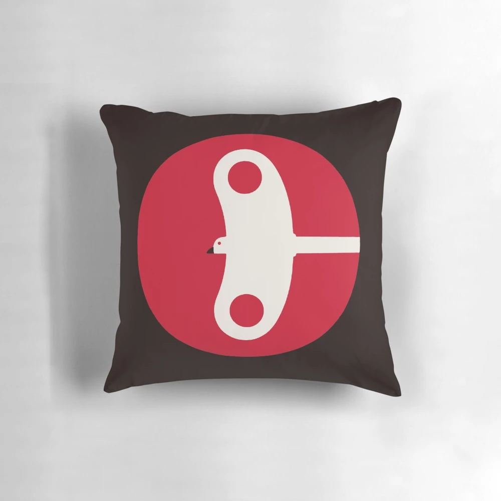 Decorative throw pillow featuring the title and author of Haruki Murakami's acclaimed novel "The Wind Up Bird Chronicle