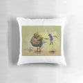 A cozy throw pillow featuring a design of fallen autumn leaves, perfect for seasonal home decor.